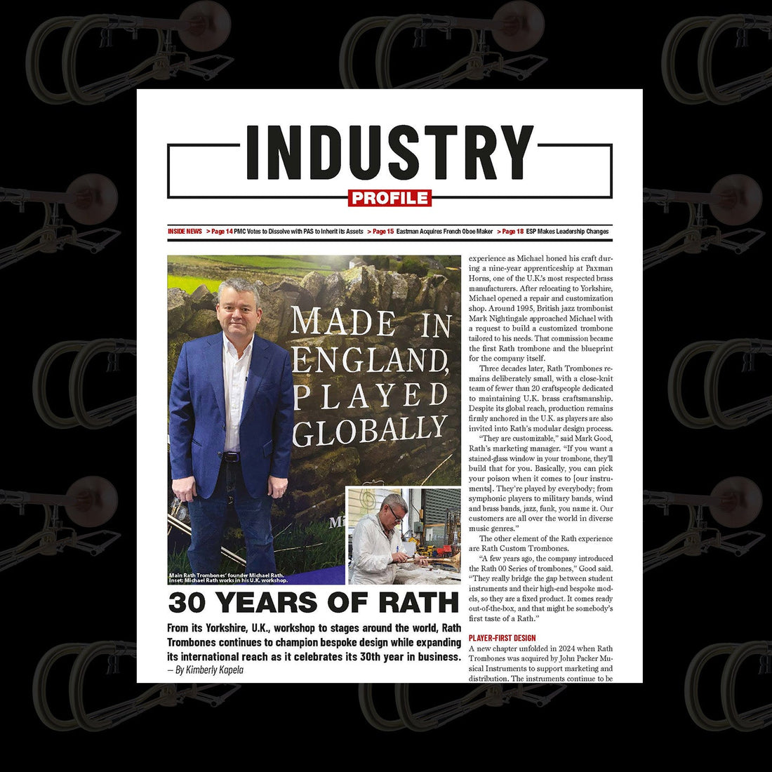Rath features in Music Inc magazine